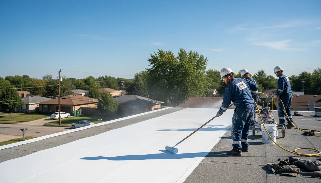 Commercial roof coating in Leicester, NC near me